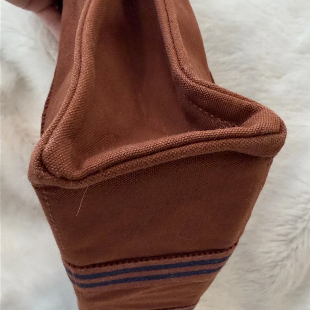 Hermes garden tote small Brown Canvas Bag Authentic! Excellent condition!